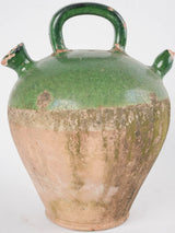 Antique French "Kanti" pitcher - green 11¾"