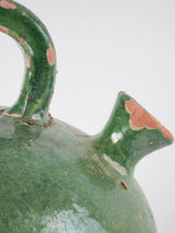 Antique French "Kanti" pitcher - green 11¾"