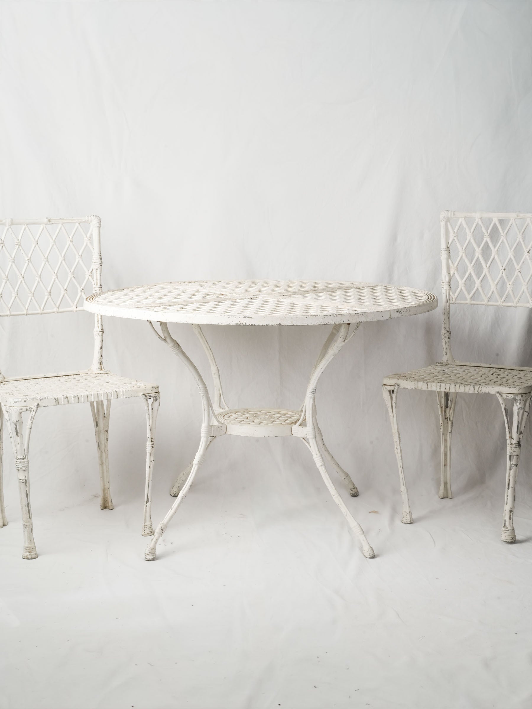 Vintage Cast Aluminium Garden Set w/ Faux Bamboo Design