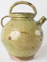 Pale green water pitcher w/ lid 11¾"