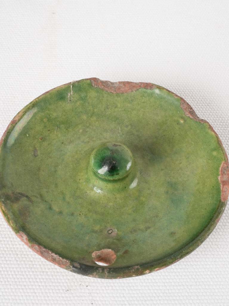Pale green water pitcher w/ lid 11¾"