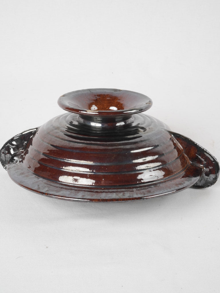 Distinctive brown-glazed French pottery
