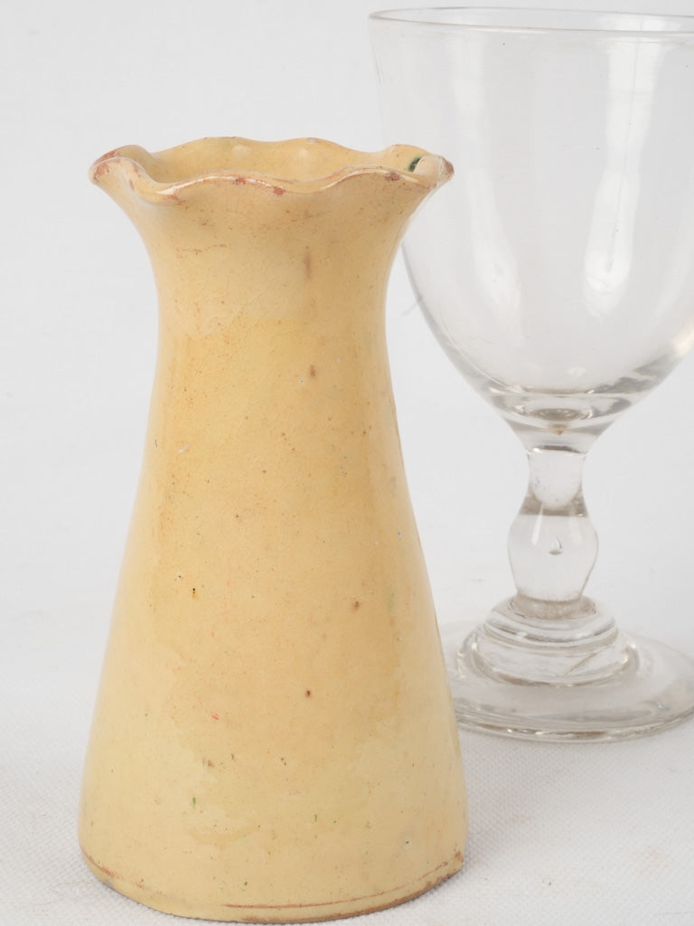 Vintage Provence-inspired pottery flower vase