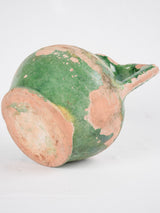 Antique French green "orjol" pitcher - small 9¾"