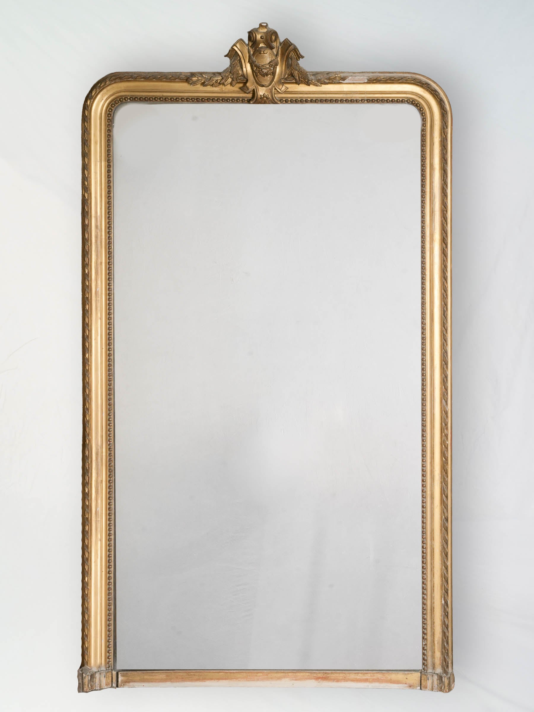 Antique French Gilt Overmantel Mirror Louis-Philippe Style - 78¾" x 45¼"