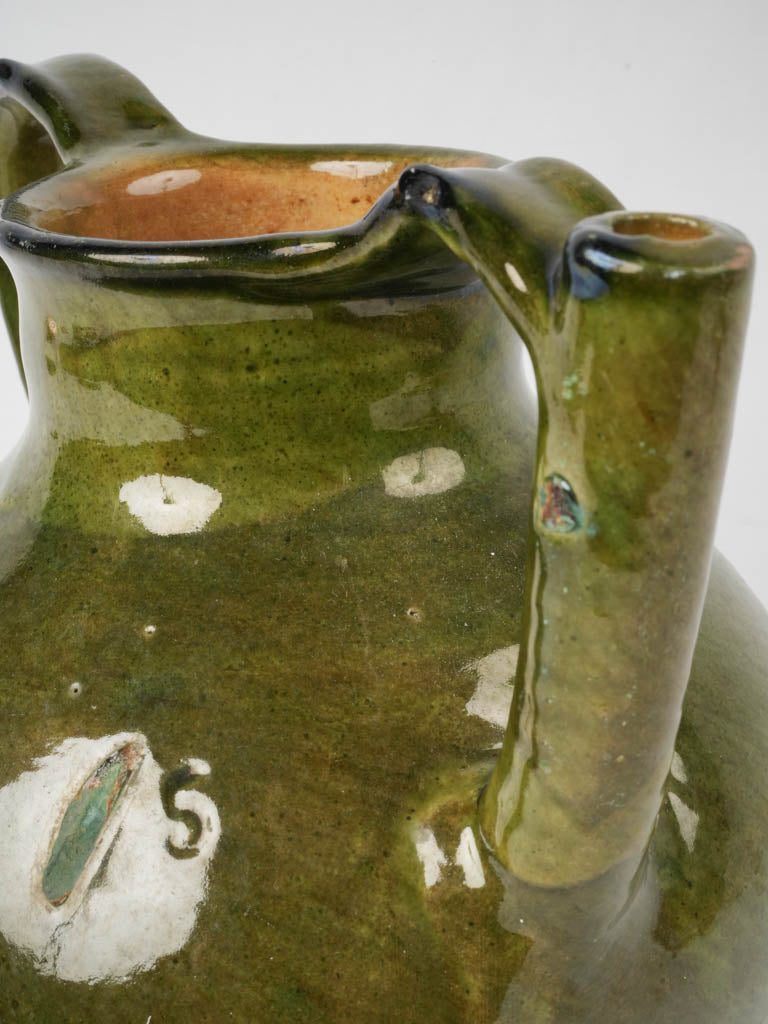 Country-style green French ewer antique