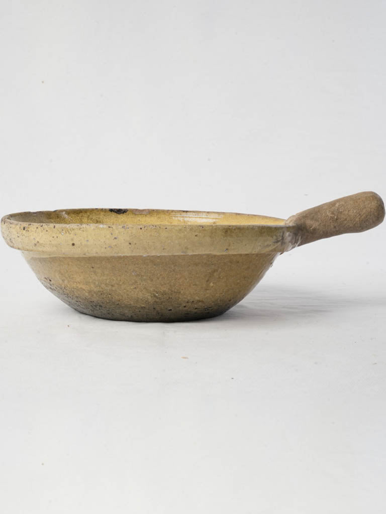 Crazed-glazed French cooking dish  