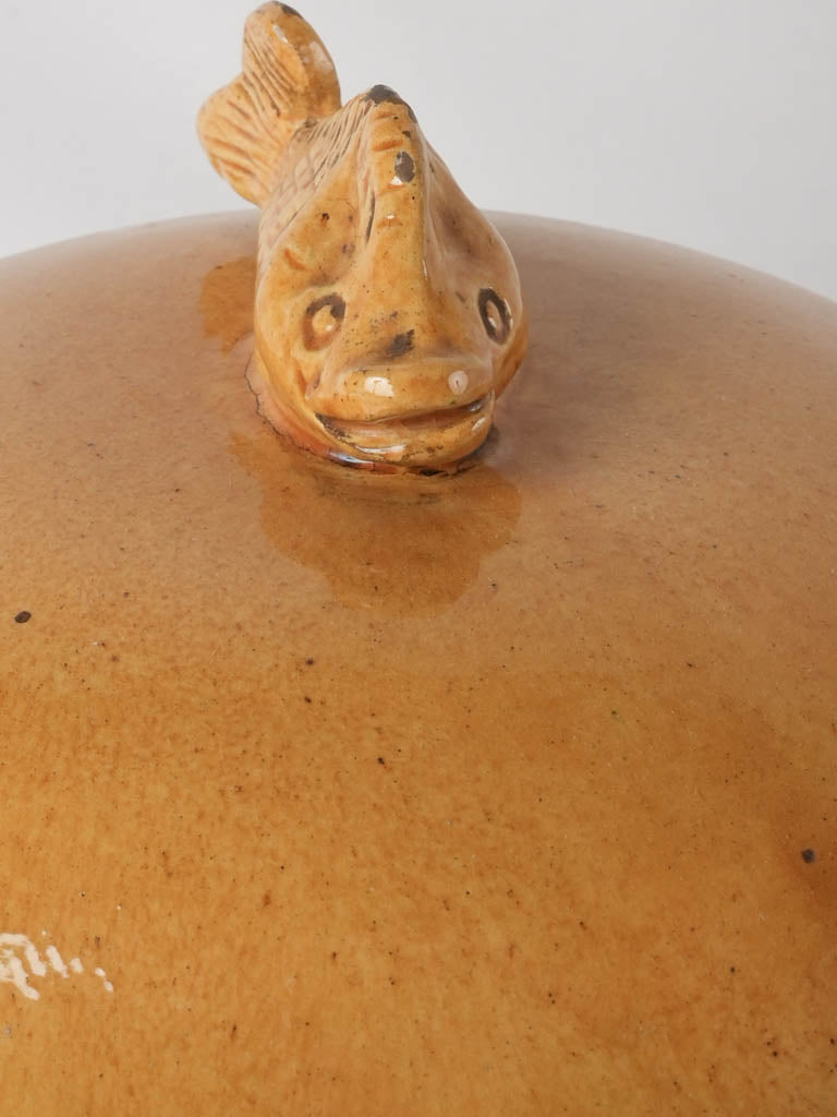 Ocher bouillabaisse soupier w/ bowl - La Bonne Ménagère Vallauris