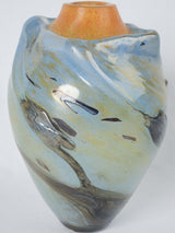 Exquisite vibrant glass art vase