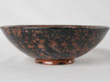Retro patterned brown serving dish