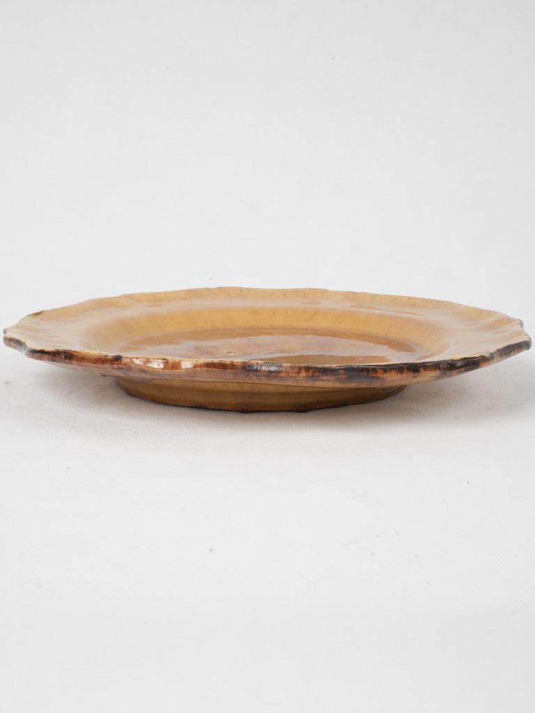 Late 19th-century brown glazed plate