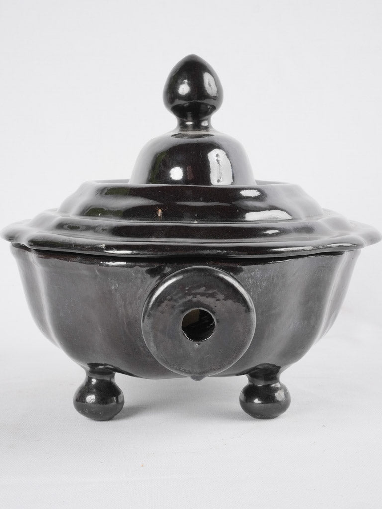 Antqiue French Dieulefit tureen - black