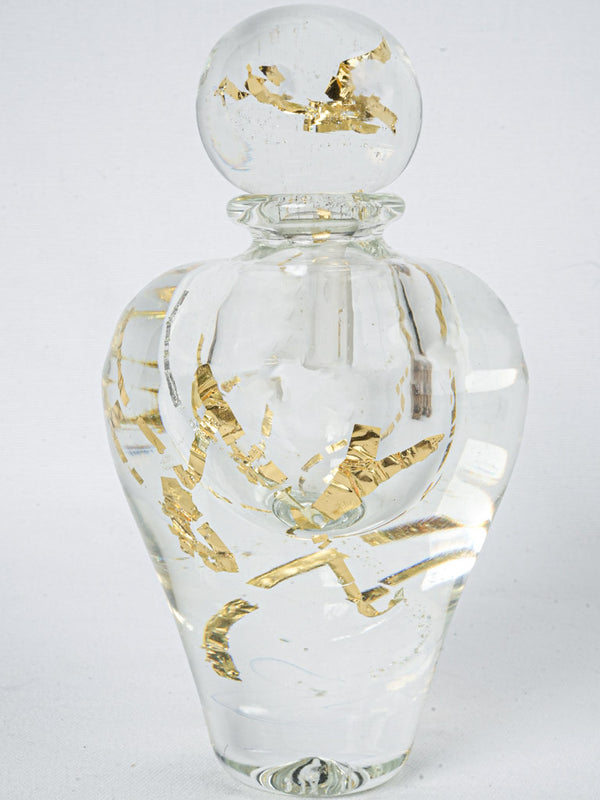 Vintage lidded glass flask