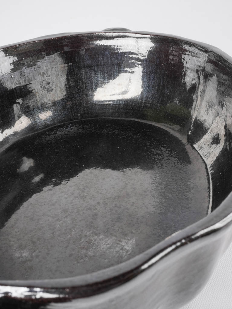 Antqiue French Dieulefit tureen - black