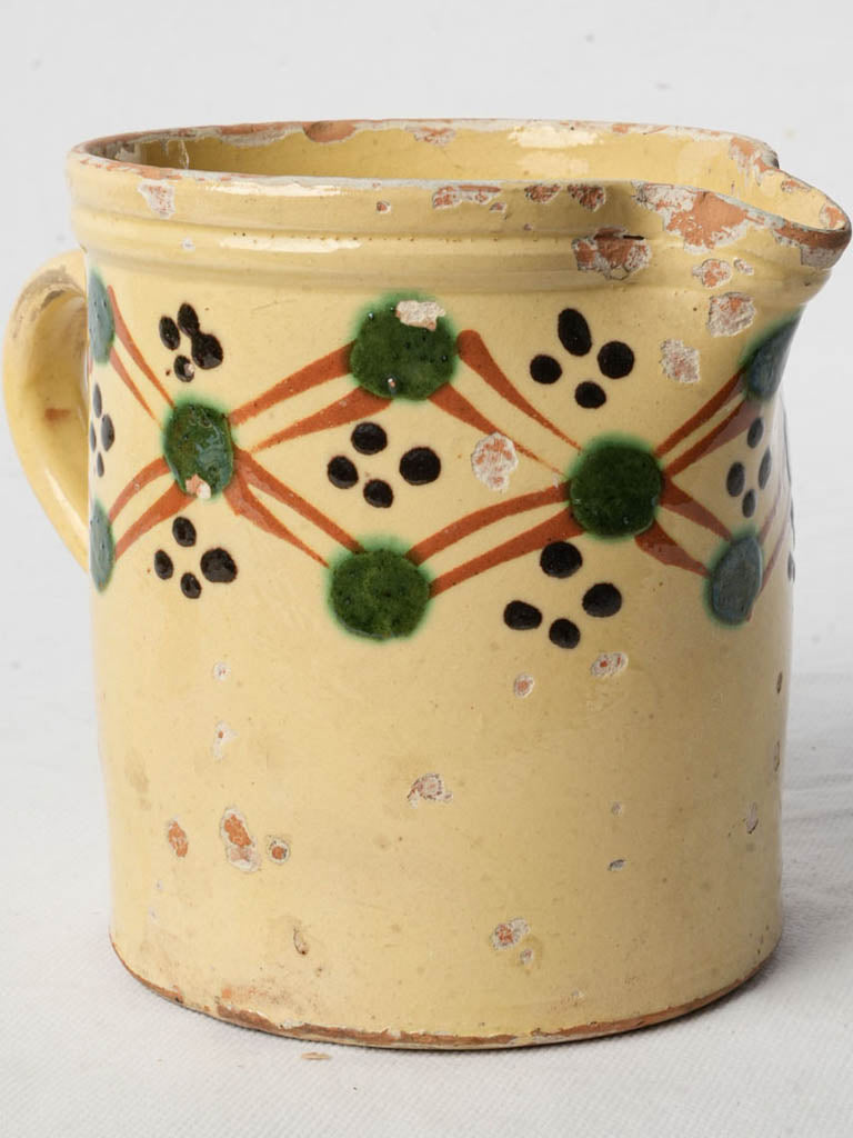 Antique Savoyard ceramic pitcher