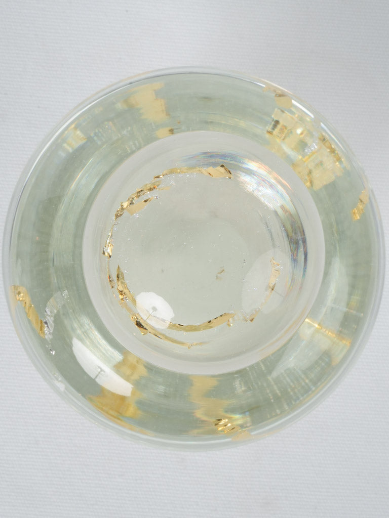 Fine art gold-leafed glass flask