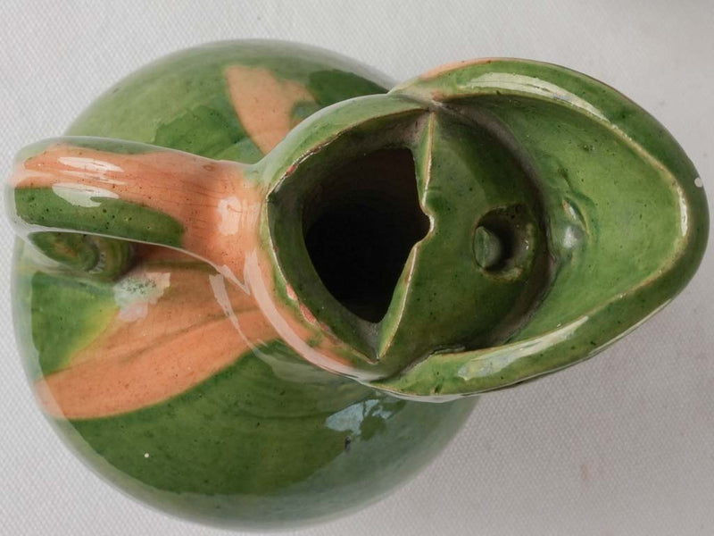 2 vintage green pitchers - Vallauris 11"