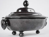 Antqiue French Dieulefit tureen - black