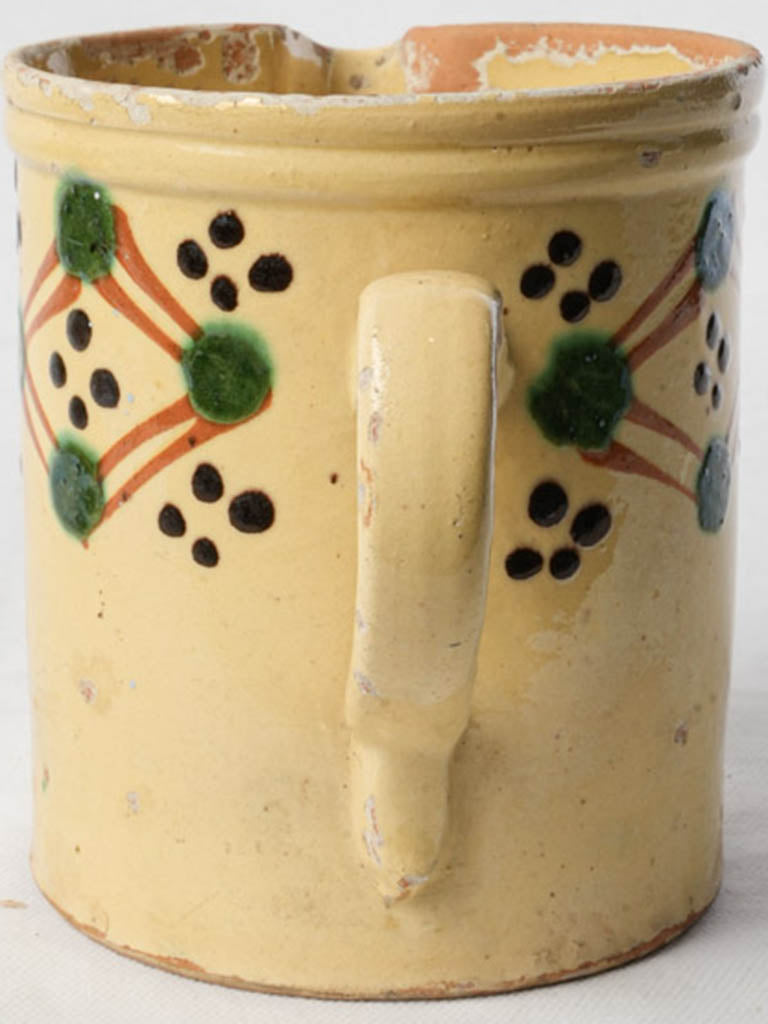 Green roundel geometric pattern pitcher