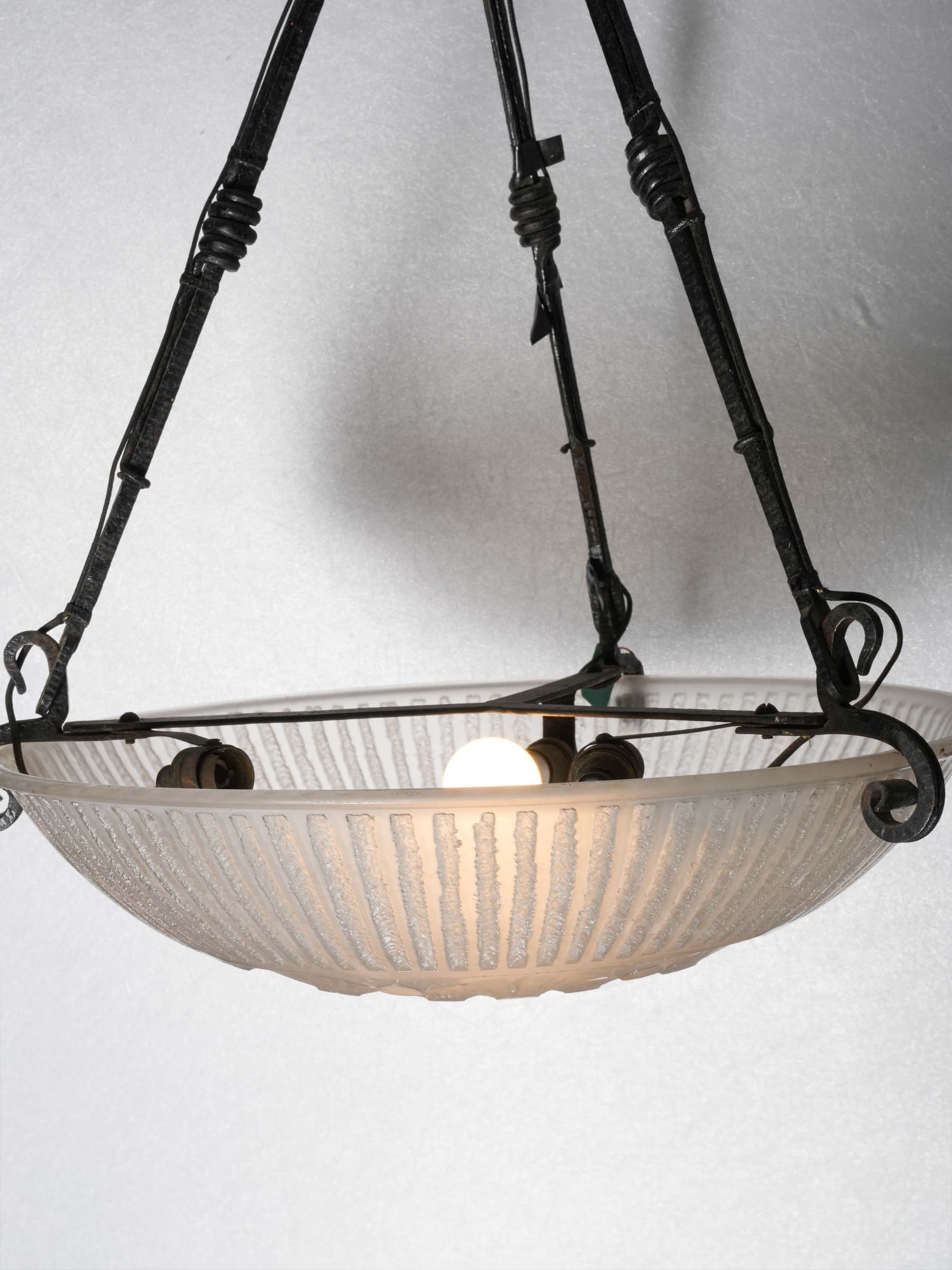 Art Deco Pendant Light by Daum, France