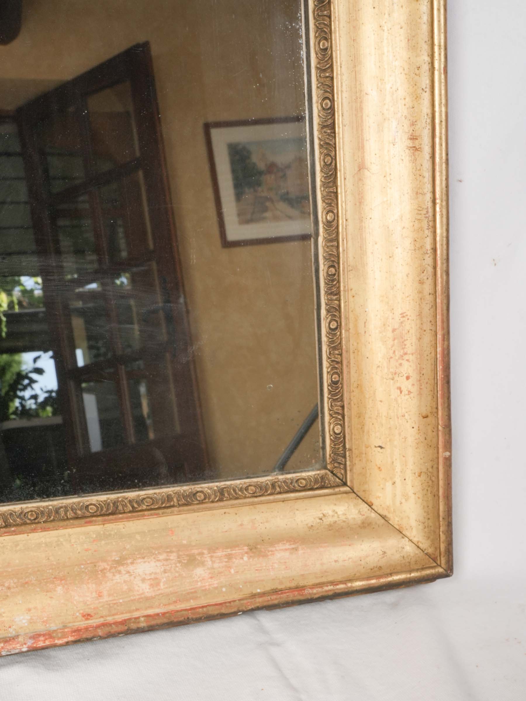 19th Century French Gilded Bistro Mirror 39¾" x 32¾"