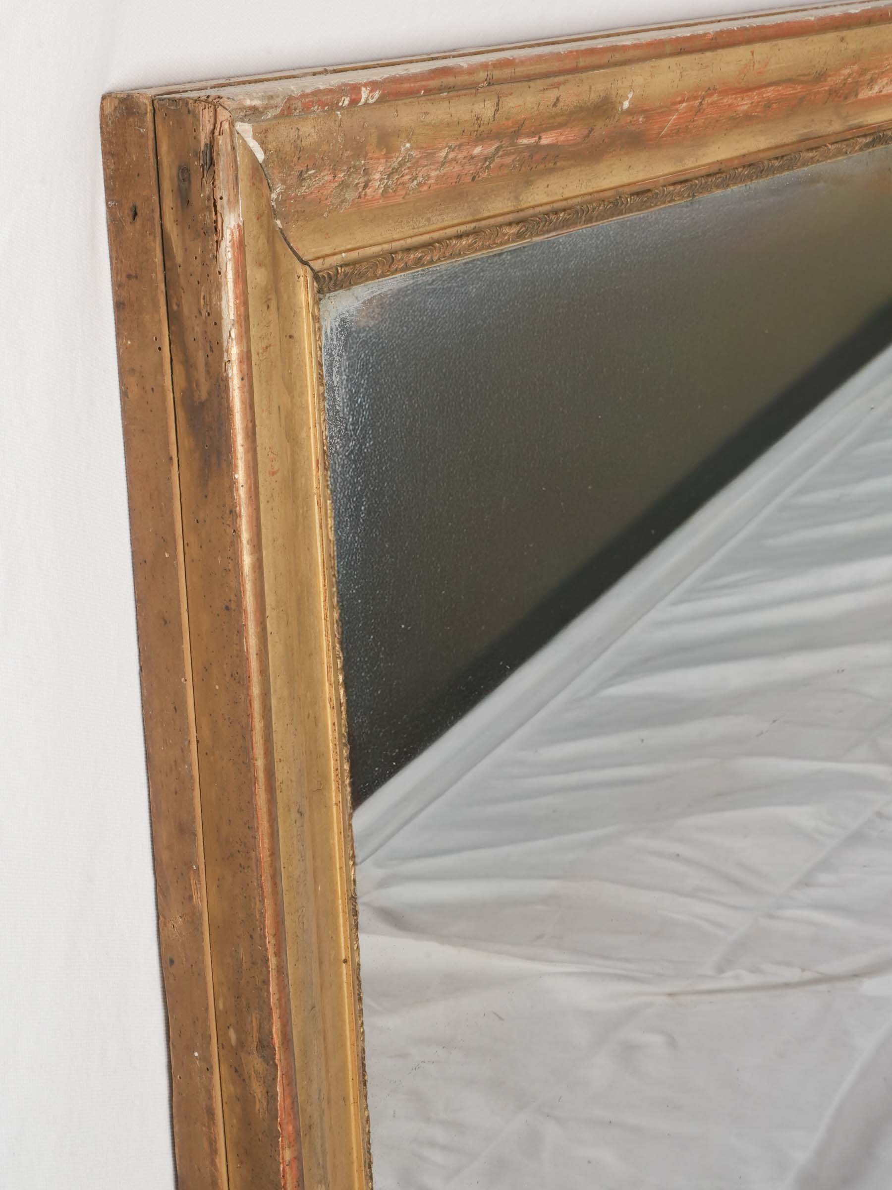 19th Century French Gilded Bistro Mirror 39¾" x 32¾"
