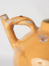 Large antique French water pitcher w/ yellow glaze - Castelnaudary 13¾"