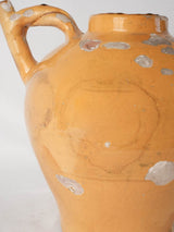 Large antique French water pitcher w/ yellow glaze - Castelnaudary 13¾"