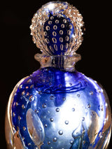 Antique royal blue glass lidded flask