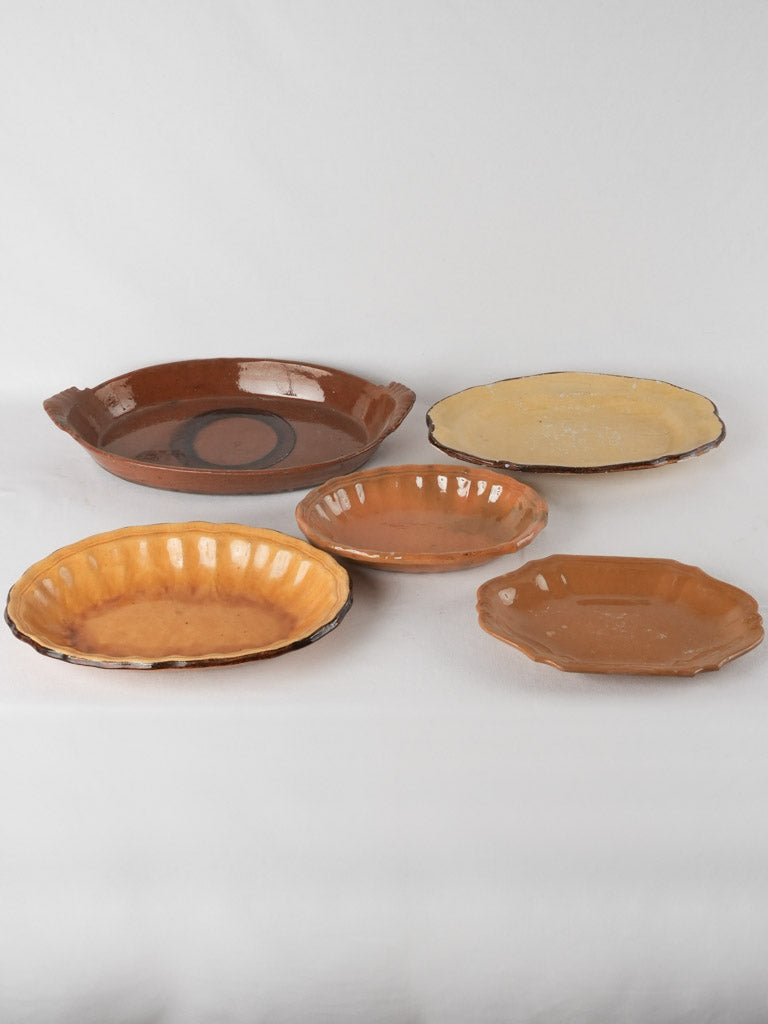 RESERVED CS Collection of 5 antique French oval platters 19¾"