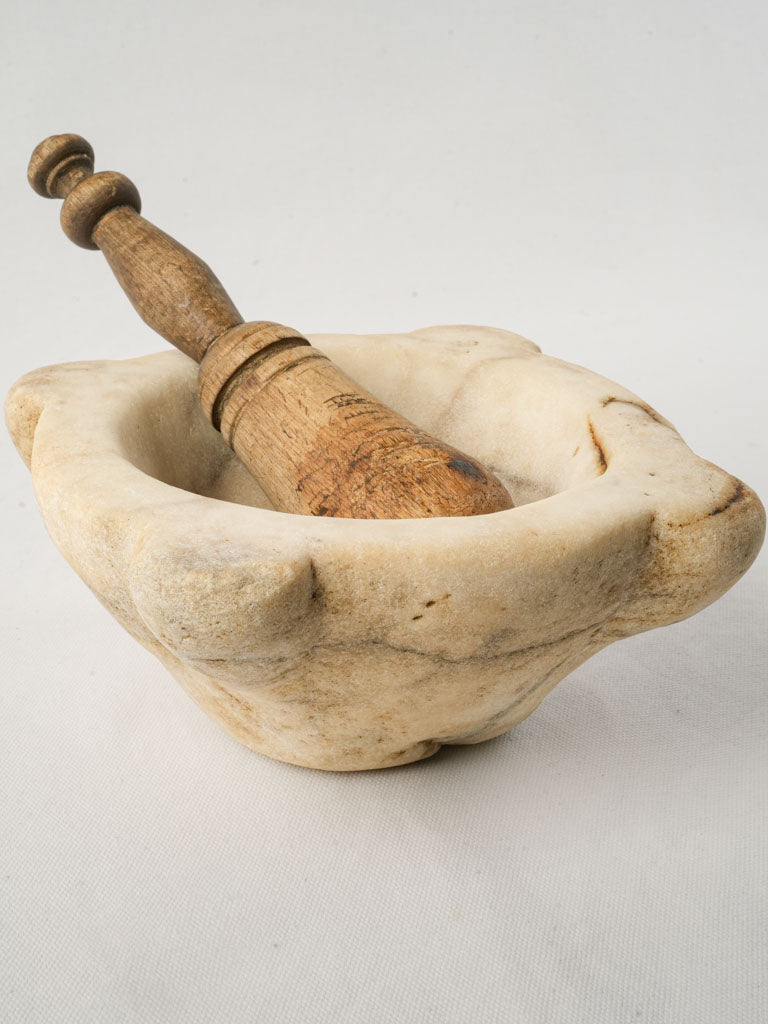 Historic elegant marble mortar