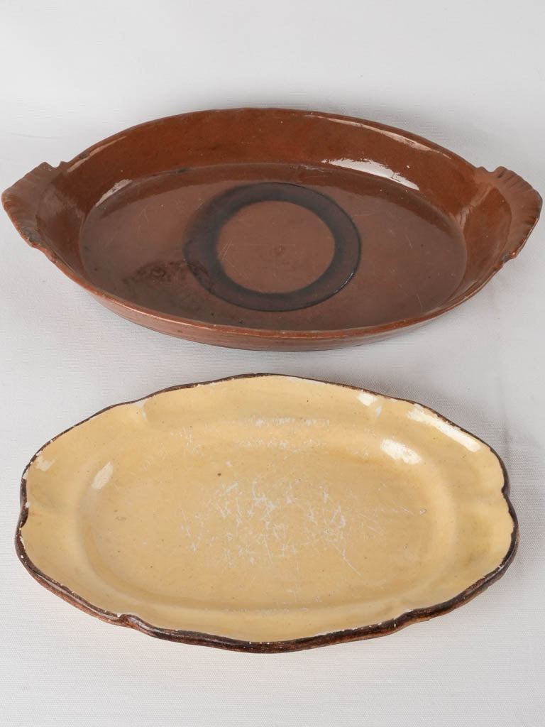 RESERVED CS Collection of 5 antique French oval platters 19¾"