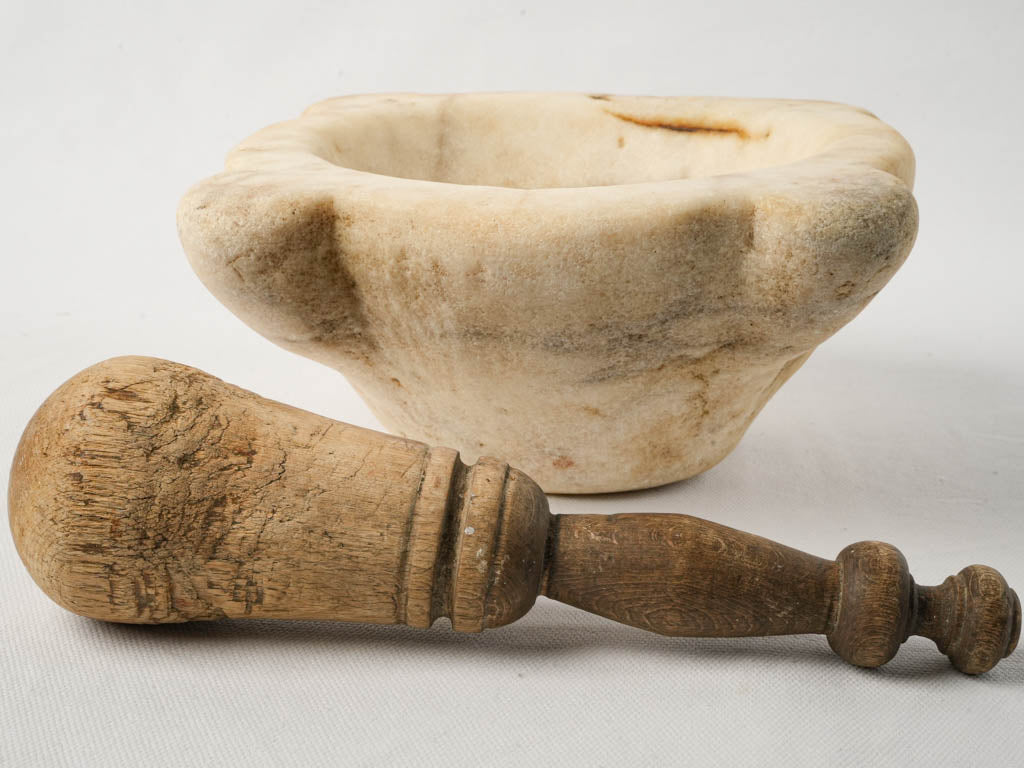 Elegant French culinary mortar
