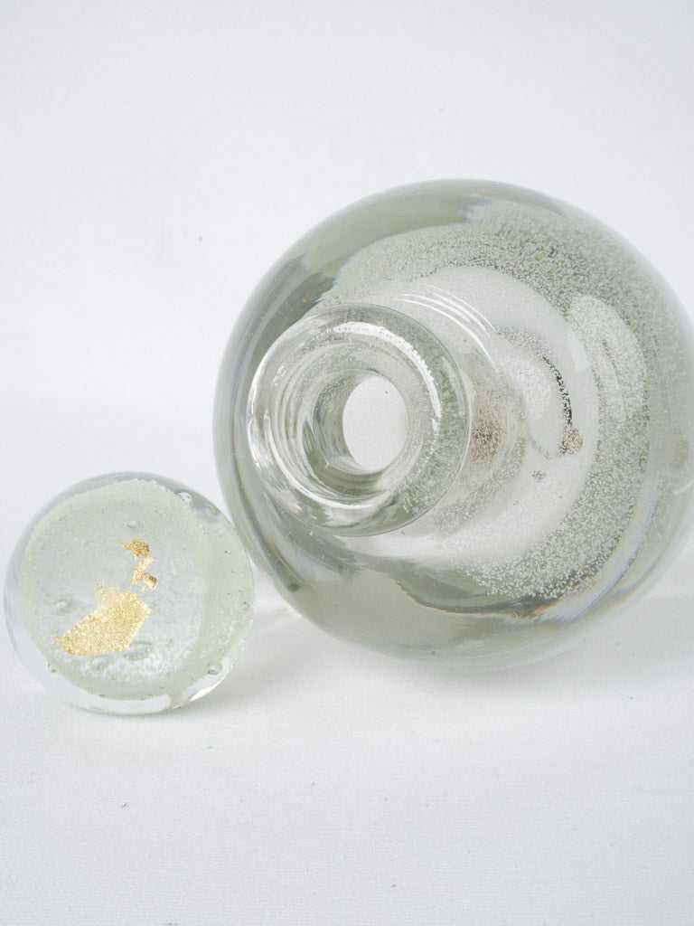 Glowing mastercrafted glass flask