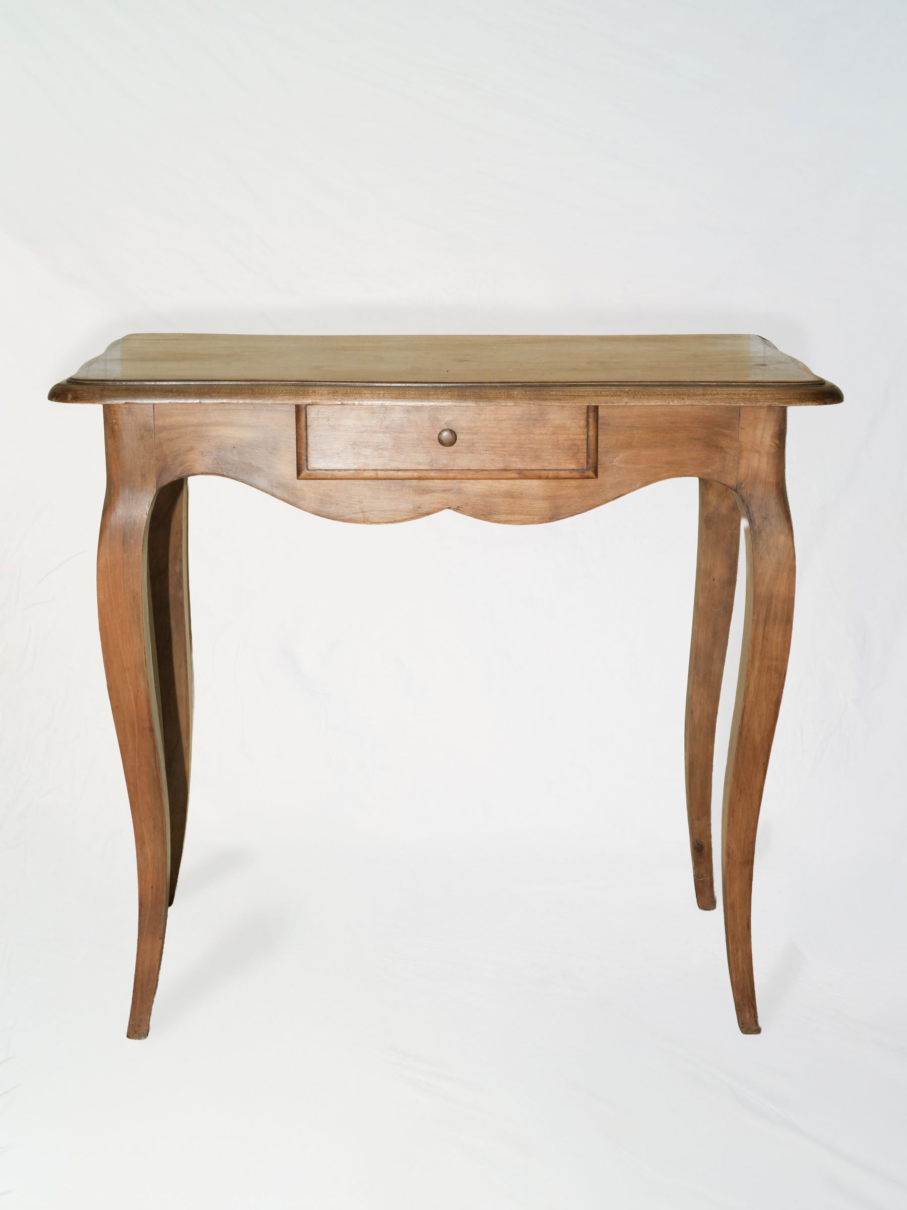 French Oak Side Table with Cabriole Legs, Early 20th Century