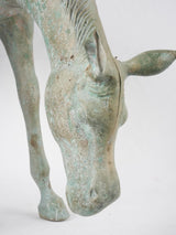Vintage horse statue w/ verdigris patina 22¾"