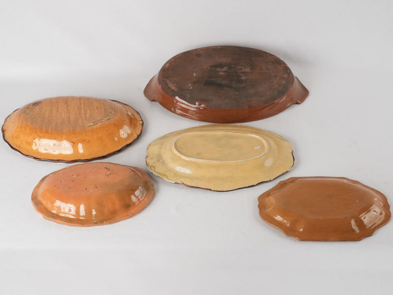 RESERVED CS Collection of 5 antique French oval platters 19¾"