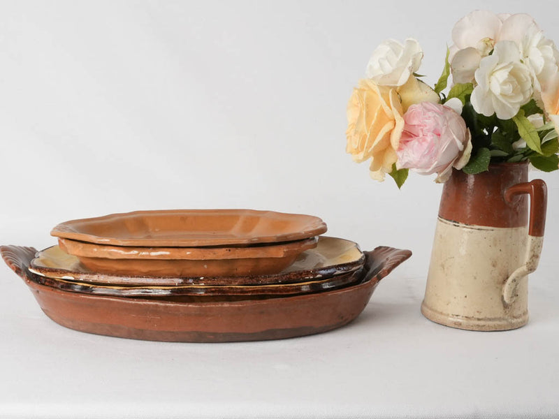 RESERVED CS Collection of 5 antique French oval platters 19¾"