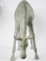 Vintage horse statue w/ verdigris patina 22¾"