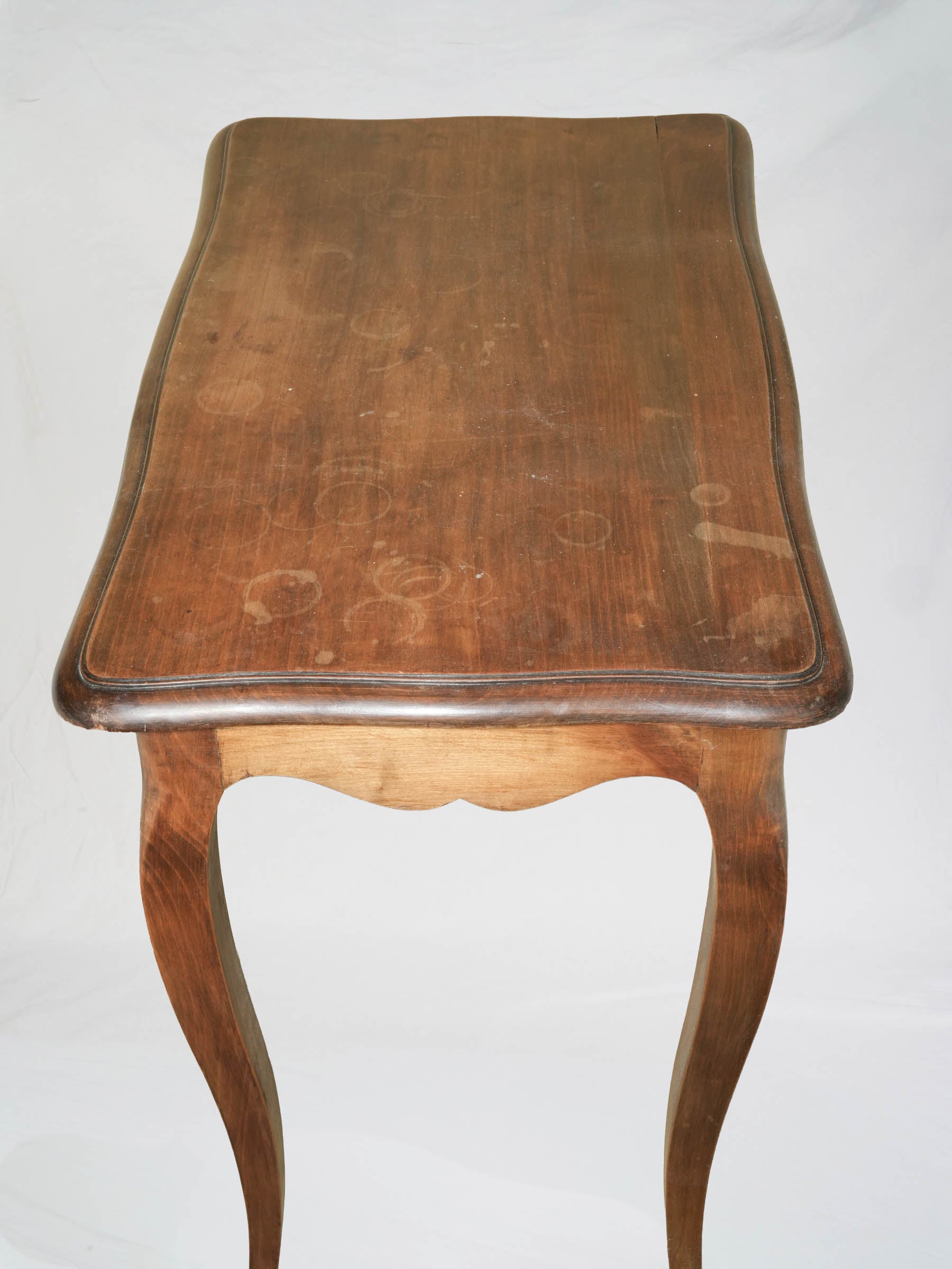 French Oak Side Table with Cabriole Legs, Early 20th Century