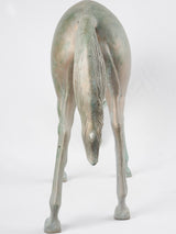 Vintage horse statue w/ verdigris patina 22¾"