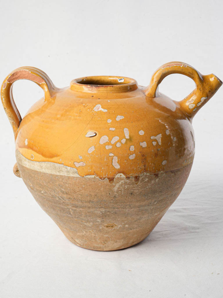 Antique French terracotta water cruche  