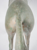 Vintage horse statue w/ verdigris patina 22¾"