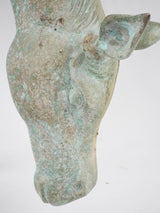 Vintage horse statue w/ verdigris patina 22¾"