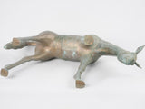 Vintage horse statue w/ verdigris patina 22¾"