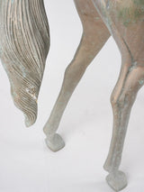 Vintage horse statue w/ verdigris patina 22¾"