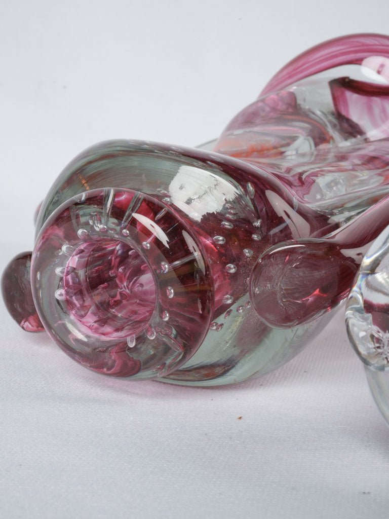 Vintage French Jean-Claude Novaro Glass Vase