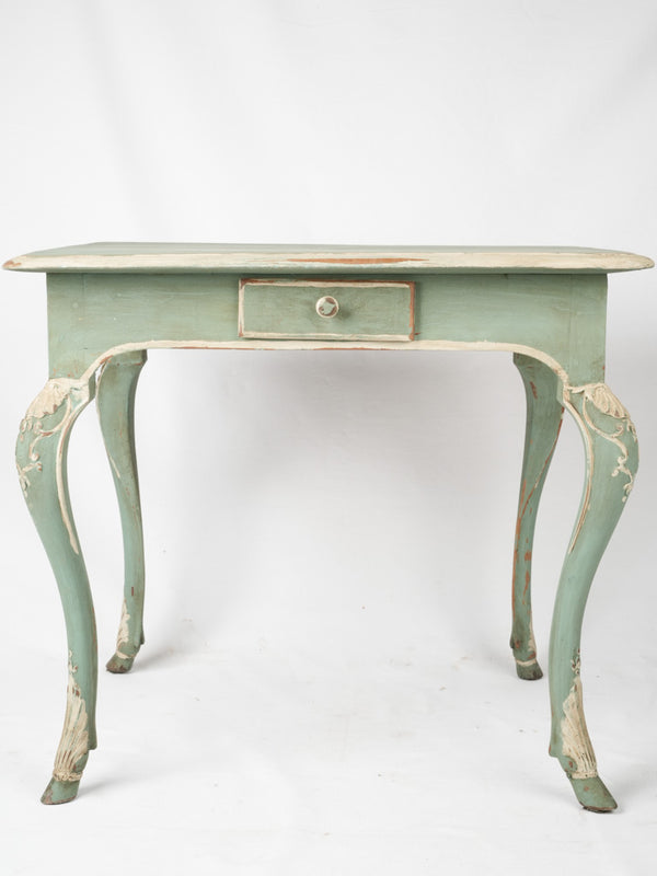 Elegant, floral-carved, beige French country-style, Provençale table