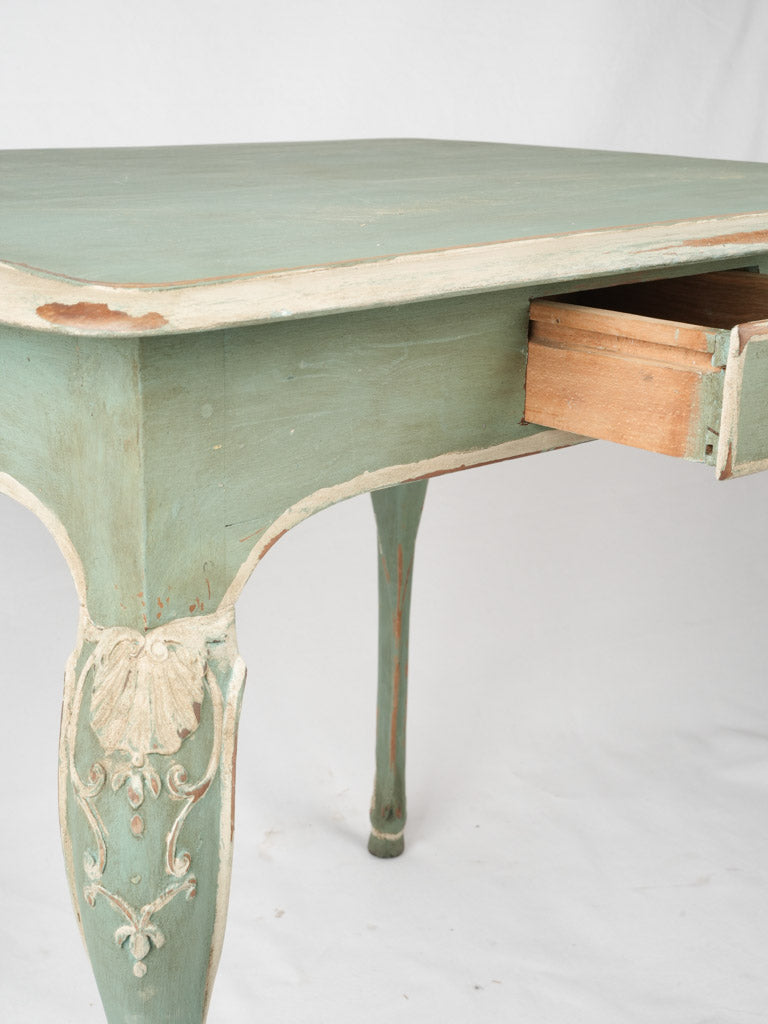 Sophisticated, cabriole-legged, 18th-century, beige Provençale table