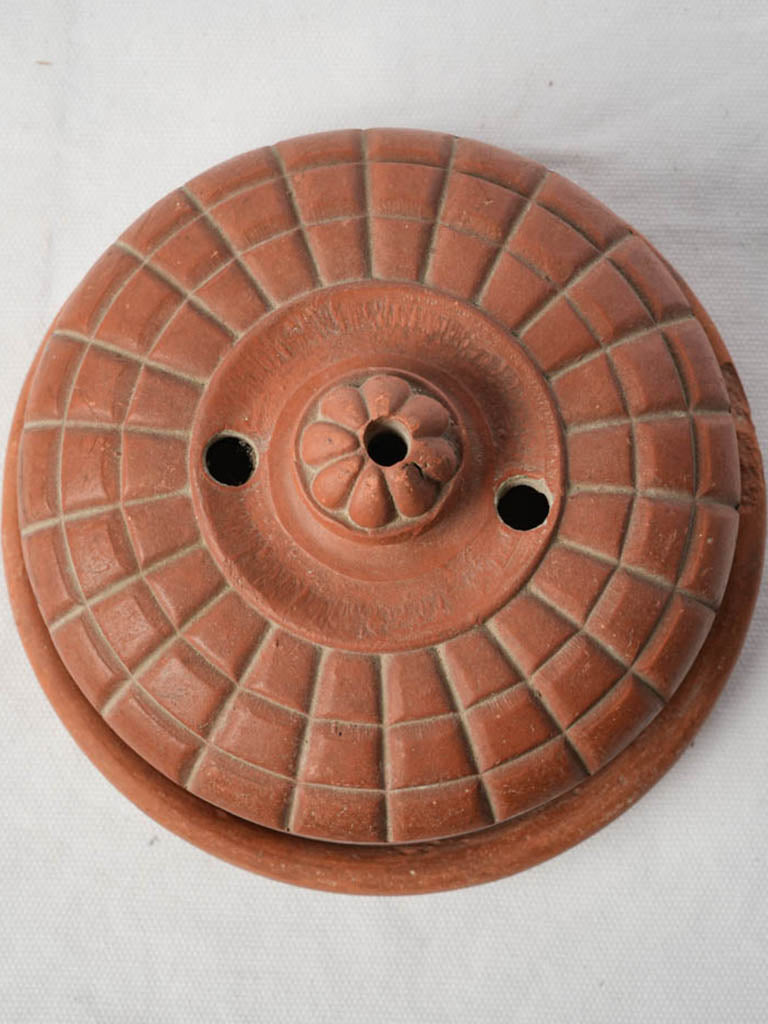 Matte red butter dish  